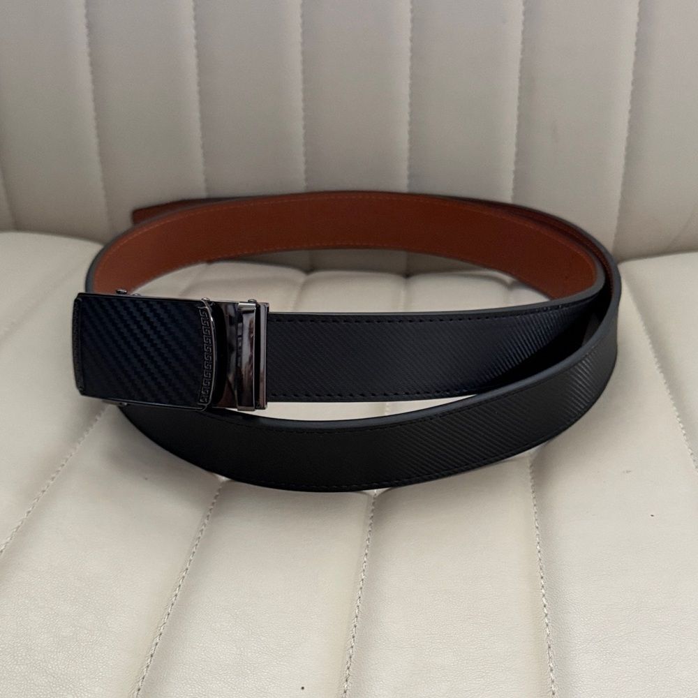 No-brand Men's Black and Tan Belt